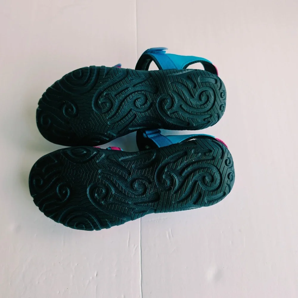 Teva Tirra Sandals Kids Size 1 Blue Rose Multi Excellent Sporty Strappy Outdoor